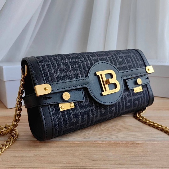 Женский клатч Balmain B-Buzz 25x12 см - Black