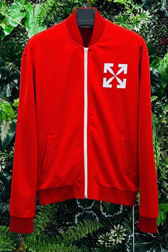 Мужской красный костюм Off-White Arrow logo-print