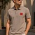 Мужское бежевое поло Hugo Boss classic badge