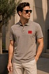 Мужское бежевое поло Hugo Boss classic badge