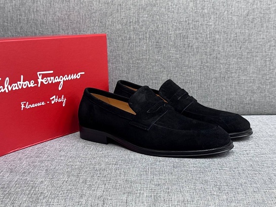 Мужские замшевые лоферы Salvatore Ferragamo