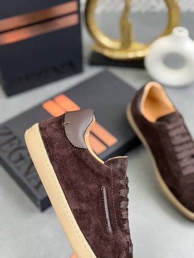 Мужские замшевые кроссовки Zegna "232"   