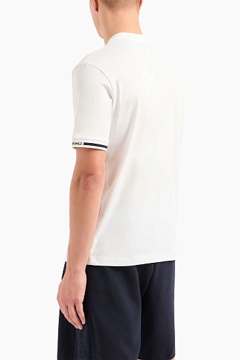 Футболка белого цвета Armani Exchange logo-tape   