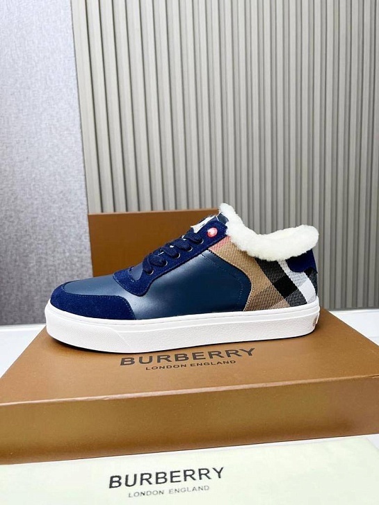 Мужские кроссовки с мехом Burberry Stevie - Navy