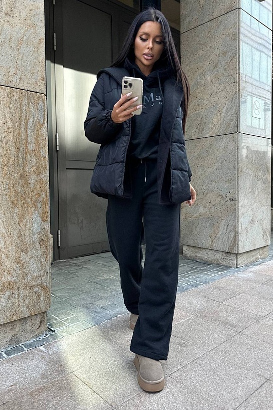 Женский чёрный костюм тройка Max Mara