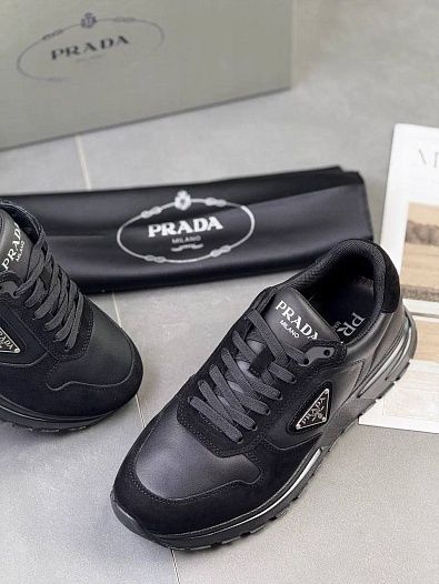 Мужские кроссовки Prada logo-plaque - Black   
