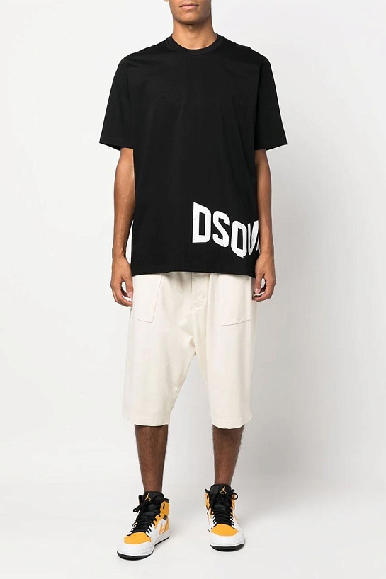 Мужская чёрная футболка Dsquared2