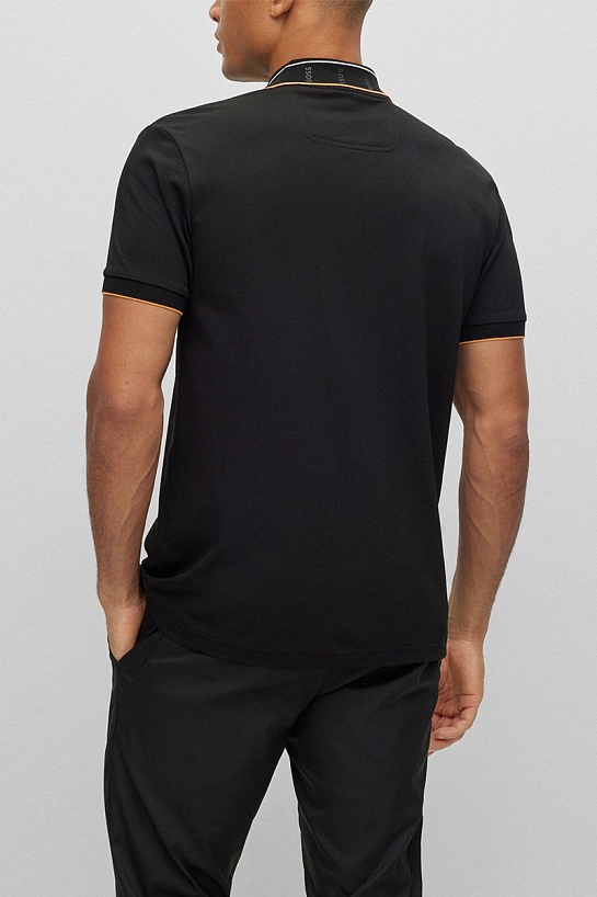 Мужское чёрное поло Hugo Boss Athleisure Paul