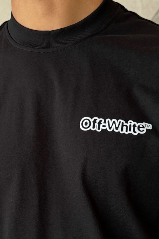 Чёрная оверсайз футболка Off-White