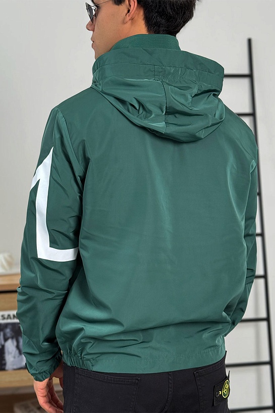 Мужская зелёная ветровка Moncler Fetuque