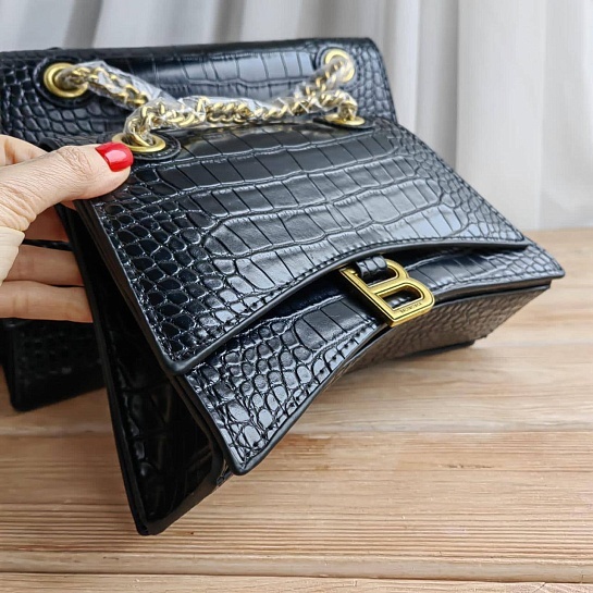 Женская кожаная сумка Balenciaga Сrush 25x16 см