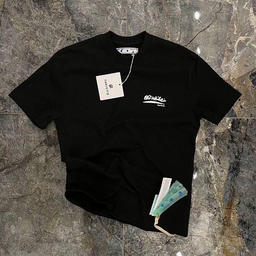 Чёрная оверсайз футболка Off-White St. Barths Arrows   