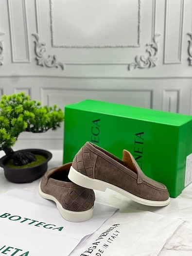 Мужские замшевые лоферы Bottega Veneta   