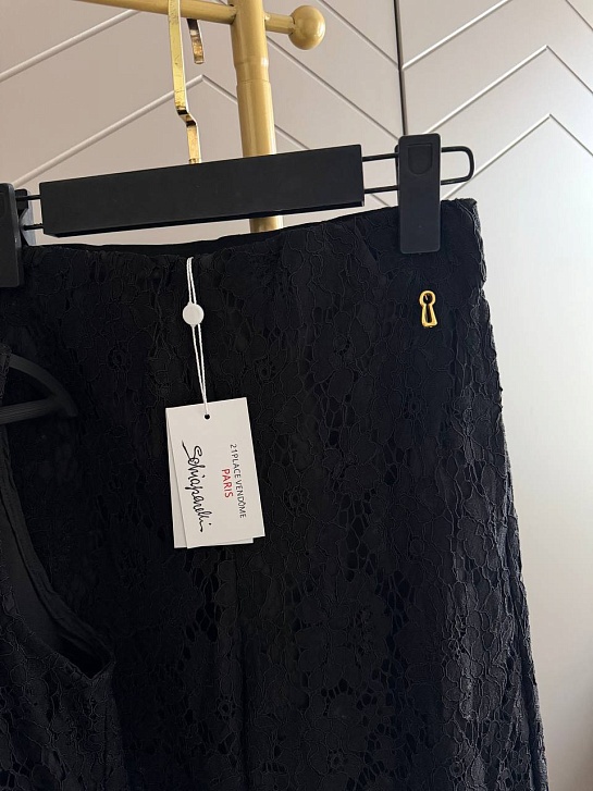 Женский кружевной костюм чёрного цвета Schiaparelli premium