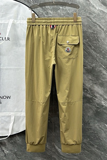 Мужские штаны цвета хаки Moncler Premium   