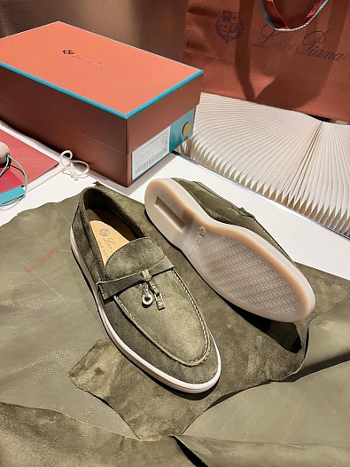 Женские замшевые лоферы Loro Piana Summer Charms Walk premium   