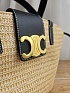 Плетёная сумка с кожаной отделкой Celine 30x18 см