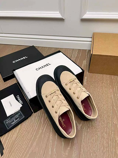 Женские замшевые кеды Chanel premium   