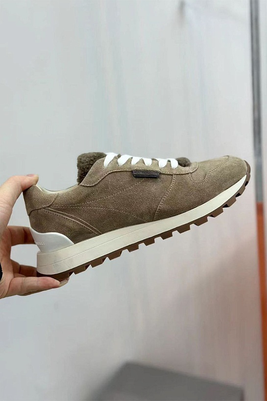 Женские замшевые кроссовки Brunello Cucinelli