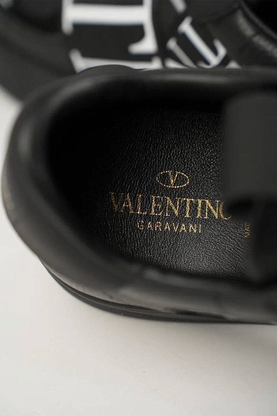 Кожаные кроссовки Valentino VL7N low-top - Black