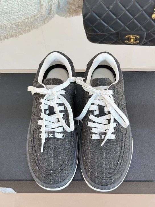 Женские кроссовки Chanel Premium - Grey