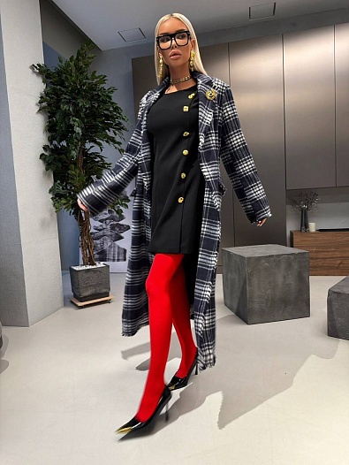 Женское пальто в клетку Schiaparelli premium   