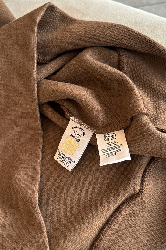 Кофта с высоким горлом Paul & Shark logo-patch - Brown