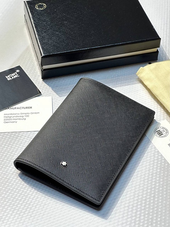 Кожаная обложка для паспорта Montblanc Premium 14x10 см
