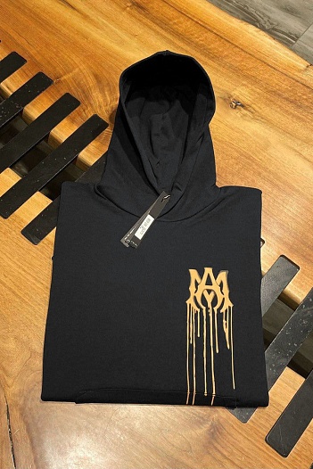 Мужское худи Amiri чёрного цвета logo-print   