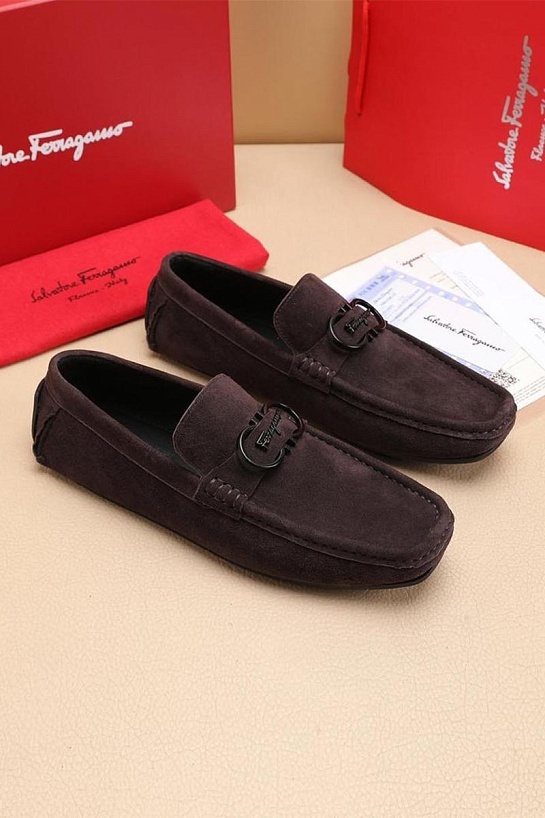 Мужские замшевые мокасины Salvatore Ferragamo