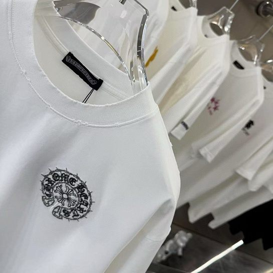 Белая оверсайз футболка Chrome Hearts Premium