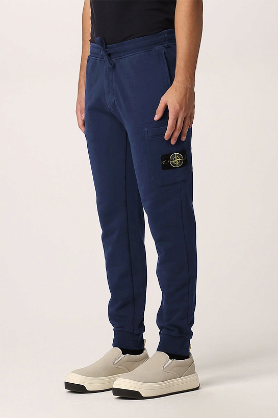 Мужские штаны тёмно-синего цвета Stone Island compass-patch