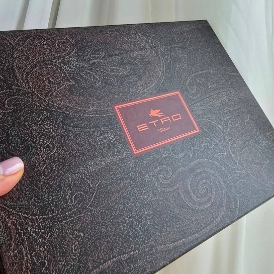 Кожаная сумка Etro с узором пейсли 18x20 см