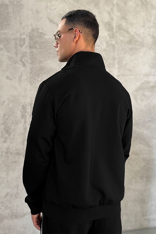 Мужская кофта на молнии Moncler striped - Black