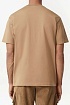 Бежевая футболка Burberry 'Sergio' applique logo