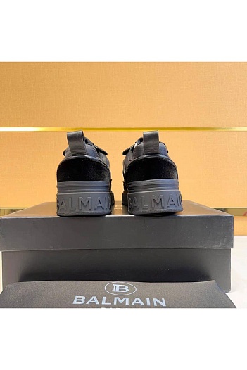 Комбинированные кроссовки Balmain чёрного цвета   