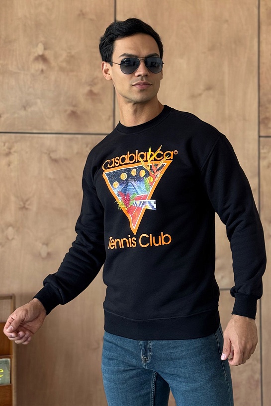 Чёрный свитшот Casablanca tennis club