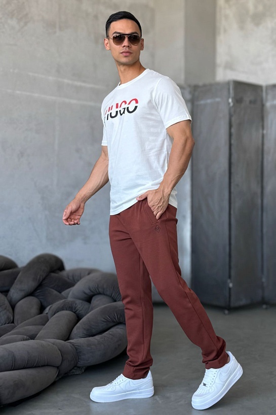 Мужская белая футболка Hugo Boss