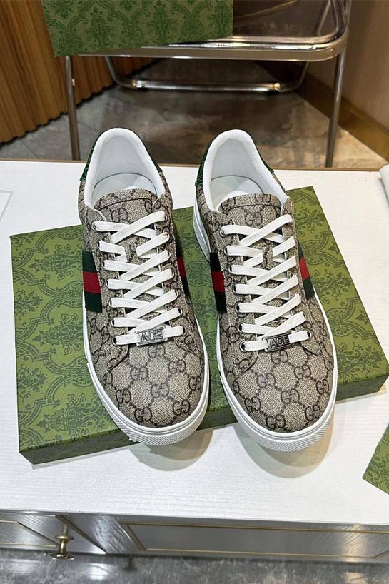 Мужские кроссовки Gucci Ace - Beige