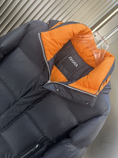 Мужской пуховик Zegna чёрного цвета   