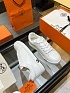 Женские кожаные кроссовки Hermes Premium - White