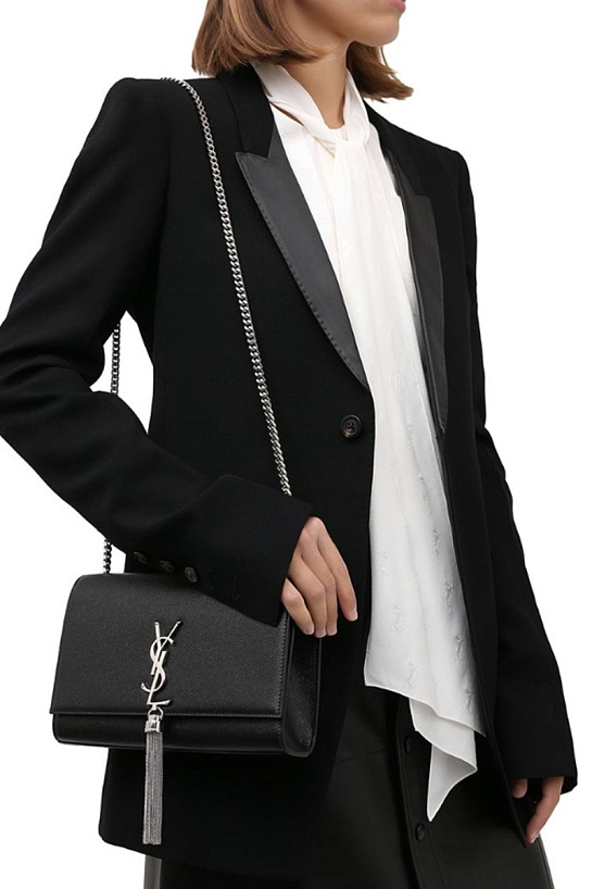 Женская сумка Yves Saint Laurent Kate 25x14 см - Black