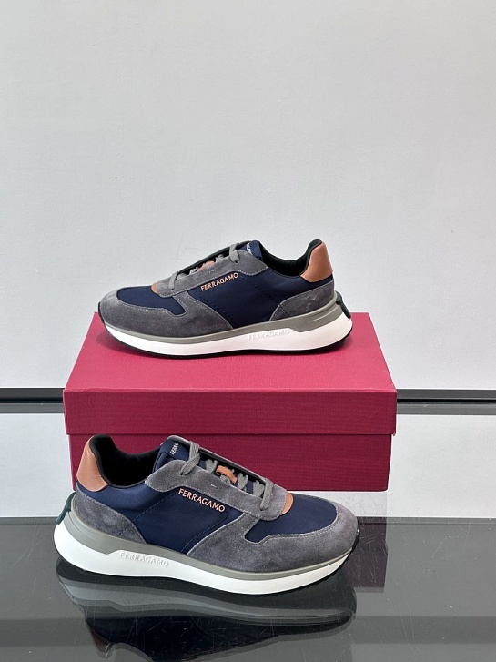 Мужские комбинированные кроссовки Salvatore Ferragamo