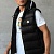 Мужской чёрный жилет Moncler Cardamine logo-patch