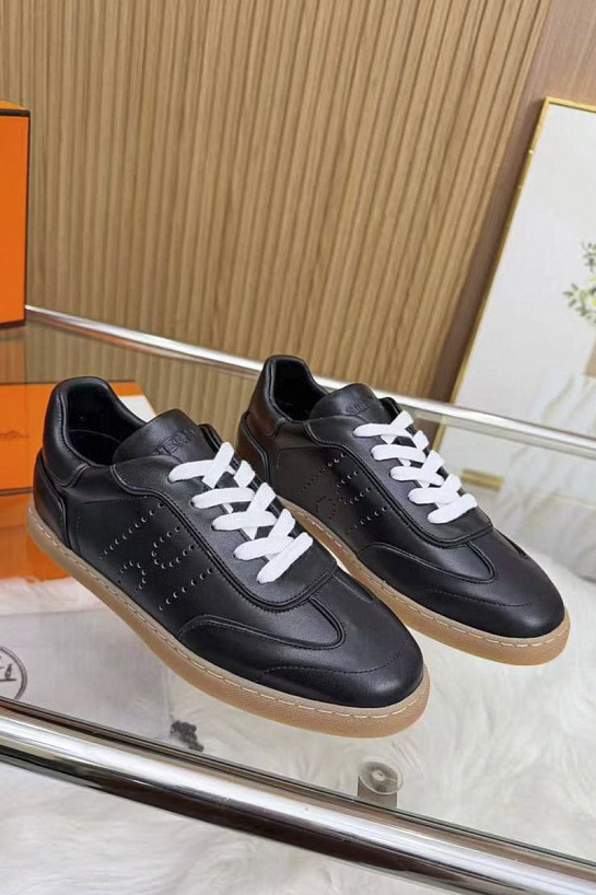 Женские кожаные кроссовки Hermes Match