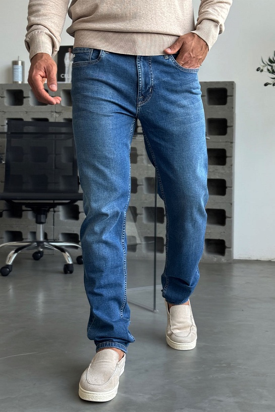 Мужские синие джинсы Emporio Armani regular fit