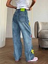 Синие женские джинсы Chrome Hearts premium
