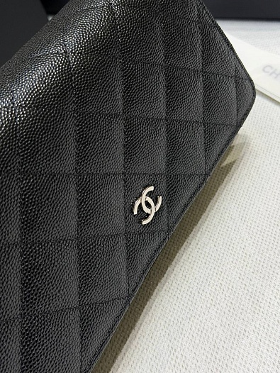 Кожаная сумка Chanel Wallet on Chain premium 19x12x4 см   