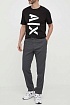 Мужская чёрная футболка Armani Exchange logo-print