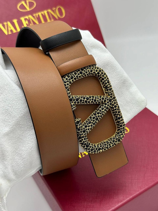 Женский двусторонний ремень Valentino (ширина 3 см, длина 80 / 85 см)